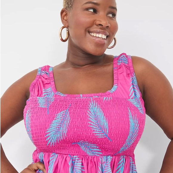 Lane Bryant Smocked-Bodice Tank Dress 👗 - Picture 2 of 6